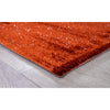 5’ x 7’ Flame Red Modern Shimmery Area Rug