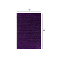 5’ x 7’ Eggplant Purple Modern Shimmery Area Rug