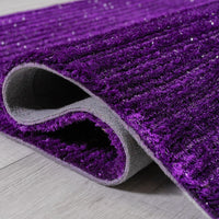 5’ x 7’ Eggplant Purple Modern Shimmery Area Rug