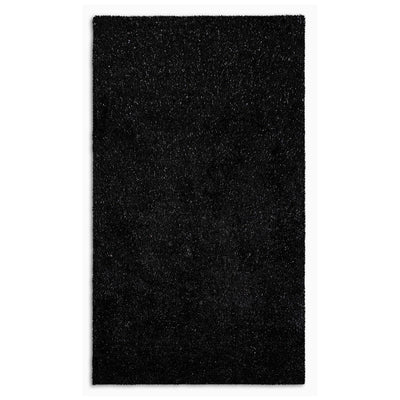 2’ x 8’ Black Textured Modern Runner Rug