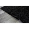 2’ x 8’ Black Textured Modern Runner Rug