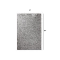 5’ x 7’ Silver Sparkly Area Rug