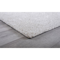 5’ x 7’ White and Silver Sparkly Area Rug