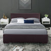 Brown Platform Queen Bed