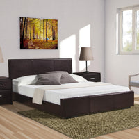 Brown Platform Queen Bed