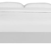 White Platform King Bed with Two Nightstands