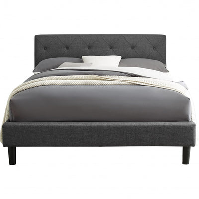 Grey King Platform Bed