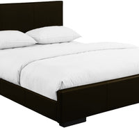 Brown Upholstered King Platform Bed