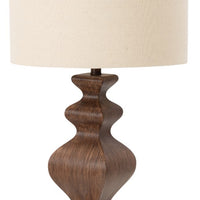 Set of 2 Rustic Brown Curvy Table Lamps