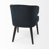 Dark Navy and Black Mid Century Wingback Dining Chair