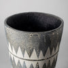 Gray and White Tribal Pattern Vase