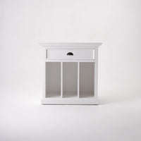 Classic White Large Nightstand With Dividers