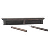 Rustic Black Wash Wood Eight Hook Hanging Coat Rack