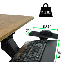 Black Ergonomic Under Desk Pull Out Keyboard Tray