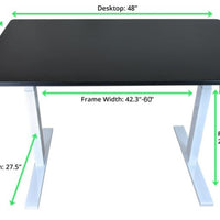 Premier 52" White Dual Motor Electric Office Adjustable Standing Desk