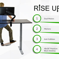 Premier 52" White Dual Motor Electric Office Adjustable Standing Desk