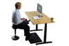 Black and Natural Bamboo 45" Dual Motor Electric Office Adjustable Computer Desk