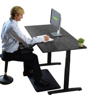 Black on Black 45" Bamboo Dual Motor Electric Office Adjustable Computer Desk