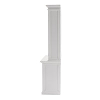 Classic White Glass Display Hutch