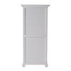 Classic White Storage Cabinet with Basket Set