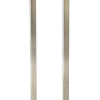 Riley 1-Light Brushed Nickel Floor Lamp With Off-White Shantung Shade