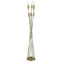 Perret 6-Light Aged Brass Floor Lamp