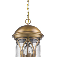 Lincoln 4-Light Antique Brass Hanging Light