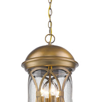 Lincoln 4-Light Antique Brass Hanging Light