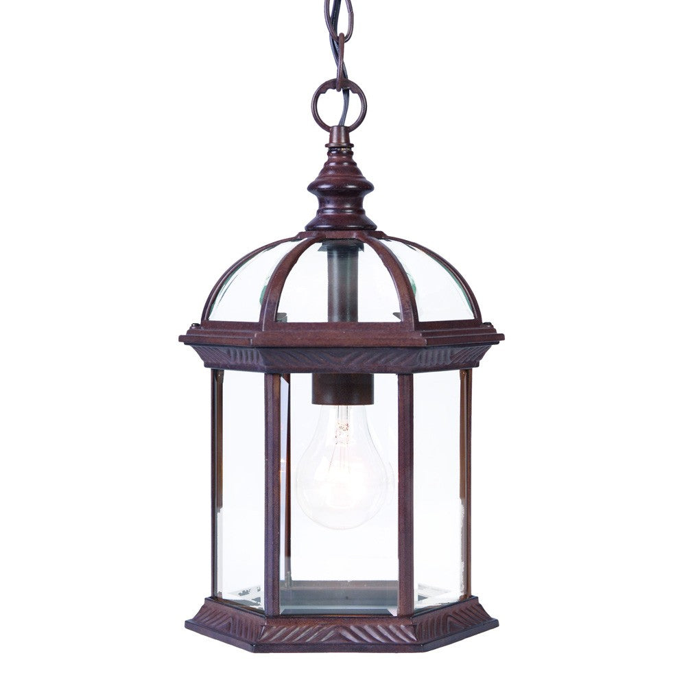 Dover 1-Light Burled Walnut Hanging Light