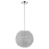 Luminary 1-Light Metallic Silver Pendant With Hand Woven Aluminum Wire Shade (15")