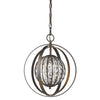 Olivia 1-Light Oil-Rubbed Bronze Crystal Globe Pendant