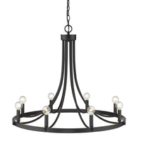 Sawyer 8-Light Matte Black Chandelier