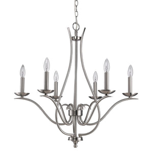 Genevieve 5-Light Satin Nickel Chandelier