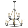 Grayson 9-Light Antique Gray Chandelier