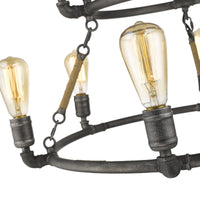 Grayson 9-Light Antique Gray Chandelier