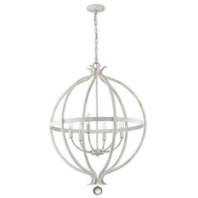 Callie 6-Light Country White Pendant