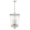 Callie 3-Light Country White Foyer Pendant