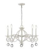 Callie 5-Light Country White Chandelier