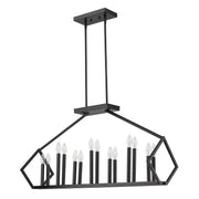 Luca 14-Light Matte Black Island Pendant