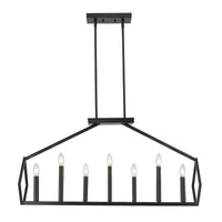 Luca 14-Light Matte Black Island Pendant