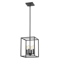 Cobar 4-Light Matte Black Pendant