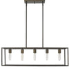 Cobar 5-Light Soil-Rubbed Bronze Island Pendant