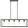 Cobar 5-Light Soil-Rubbed Bronze Island Pendant