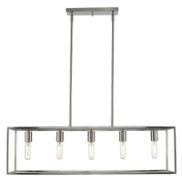 Cobar 5-Light Satin Nickel Island Pendant