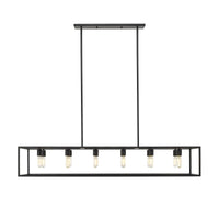 Cobar 12-Light Matte Black Island Pendant