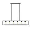 Cobar 12-Light Matte Black Island Pendant