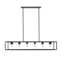 Cobar 12-Light Matte Black Island Pendant