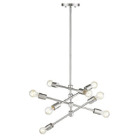 Calix 8-Light Satin Nickel Pendant