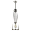 Jade 1-Light Polished Nickel Pendant With Vertical Structural Frames