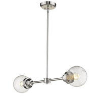 Portsmith 2-Light Polished Nickel Island Pendant